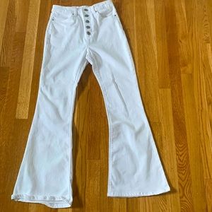 Flare jeans, white, refuge brand, size 4, worn once